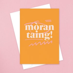 Mòran Taing—Muchas gracias / Tarjeta de agradecimiento en gaélico escocés / Gàidhlig