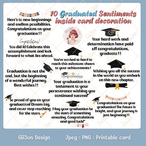 10 Sentimientos Graduados, PNG, transparente, imprimible, tarjeta interior, JPEG, Tarjeta Imprimible, graduación, terminar la escuela