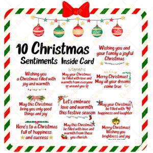 Pacote de carimbos digitais com sentimentos de cartão de Natal 'para o interior', Clip Art, Citações de Word Art para fazer cartões, Palavras para cartões, PNG