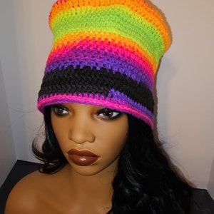Vibrant Handmade Rainbow Bucket Hat | One of a Kind | One Size Fits Most