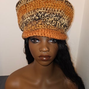 Premium Crochet News Boy Hat | Vibrant Artistry | One Size Fits Most.