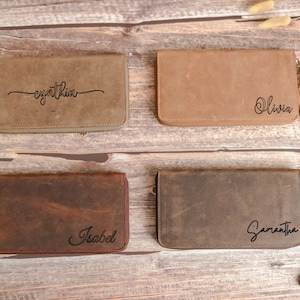 Elegante personalisierte Geldbörse Damen Geldbörse Bargeld Umschlag Brieftasche für Frauen Wristlet Brieftasche Mutter des Bräutigams Geschenk von Brautjungfer Geschenke Idee
