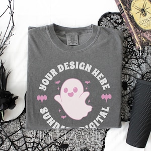 Pepper Comfort Colors 1717 Mockup Halloween, Halloween Shirt Mockup, C1717, Pepper T-shirt Mockup, Real Product, Fall October, CC1717 POD