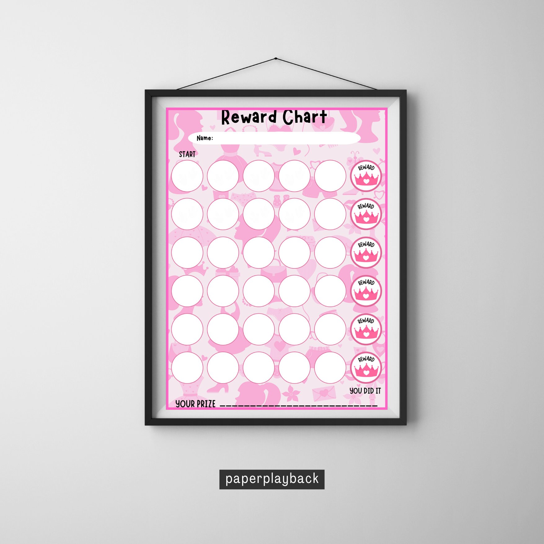 Barbie Reward Chart, Toddler Reward Chart, Reward Chart Printable, Kids ...