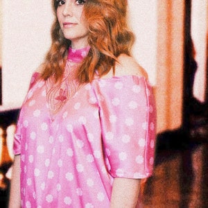 Replica of Pretty in Pink Dress, Cosplay Dress, Pretty in Pink, Andie's Dress, Moviе Dress, Cosplay Costume, 80's Dress, Pink Dotted Dress