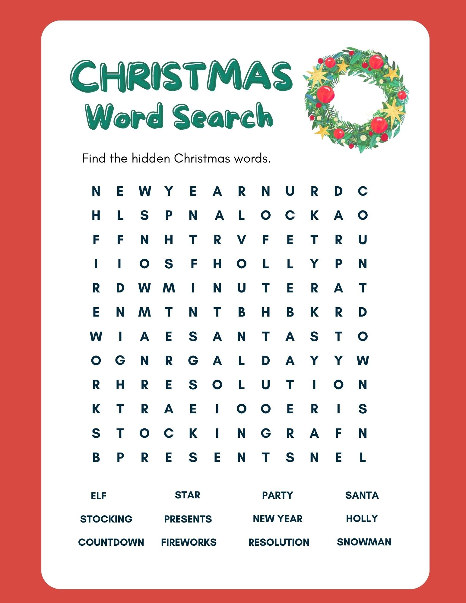 Printable Christmas Activity Sheets for Ages 4 to 6 Colorful Christmas ...