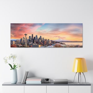 Ultrawide Seattle Skyline Canvas Print - Urban Elegance for Your Space