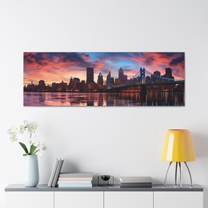Ultrawide Philadelphia Skyline Canvas Print - Urban Elegance for Your Space