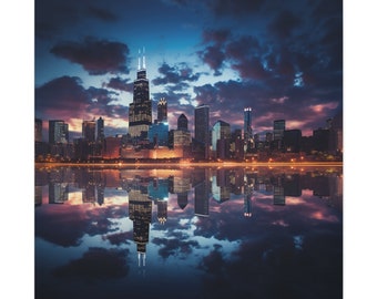 Chicago Skyline Canvas Print - Cityscape Elegance for Your Space