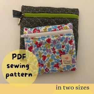 Flat Pouch Sewing Pattern l Coin Purse Sewing Pattern l Square pouch Sewing Pattern l Small pouch Sewing pattern l Pouch with Zipper pattern