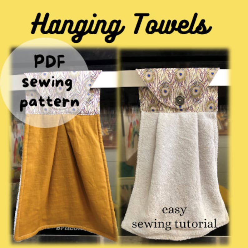 Tutorial Towel Design Hanging Towel Pattern and Tutorial L PDF Sewing Pattern L Kitchen ...
