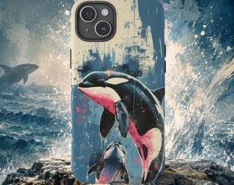 Orca Whale Phone Case, Ocean Wildlife iPhone Case, Marine Life Art Case, Coastal Nature Gift, Tough Case for iPhone Galaxy Pixel