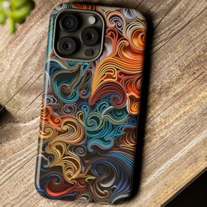 Swirl Pattern Phone Case: Protective Dual Layer Polycarbonate