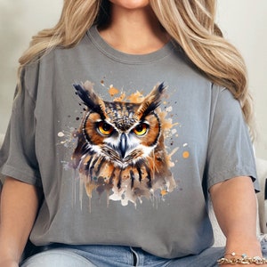 Owl T-Shirt: Unisex Garment-Dyed Comfort Colors Tee