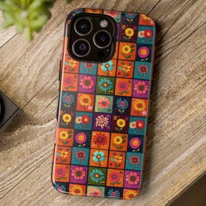 Floral iPhone Case: Vibrant Spring Flower Design, Tough Phone Cover