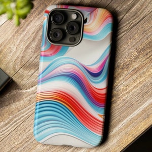 Swirl Phone Case: Bright Colored Trendy Unique Design