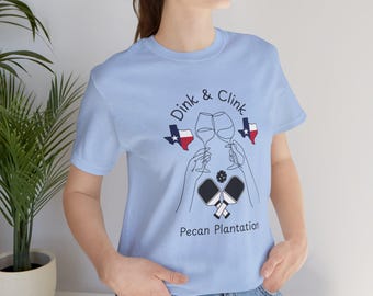 Pickleball Shirt, Unisex Tee, Dink and Clink Tournament Gift, Short Sleeve Top, Pickleball Player Shirt
