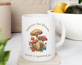 Mushroom Mug, Charming Mushroom Cup, Perfect for a cozy cup of tea or coffee, Gift for mushroom lover, coffee drinker mug, Gift for Mom Dad