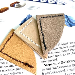 Leather Corner Bookmarks