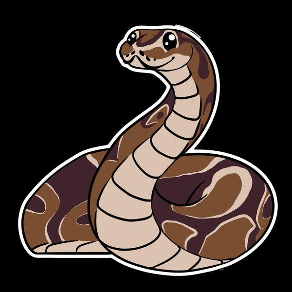 Cute Chibi kawii Ball Python Snake Pins