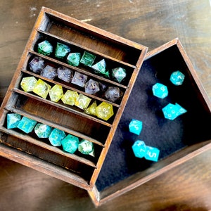 Wooden Dice Vault and Tray
