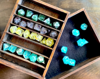 Wooden Dice Vault and Tray