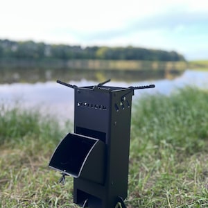Portable Rocket Stove Outdoor Cauldron Stove Compact Picnic Stove Camping Hiking