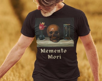 Memento Mori T-Shirt: Catholic Skull & Bible Verse Tee
