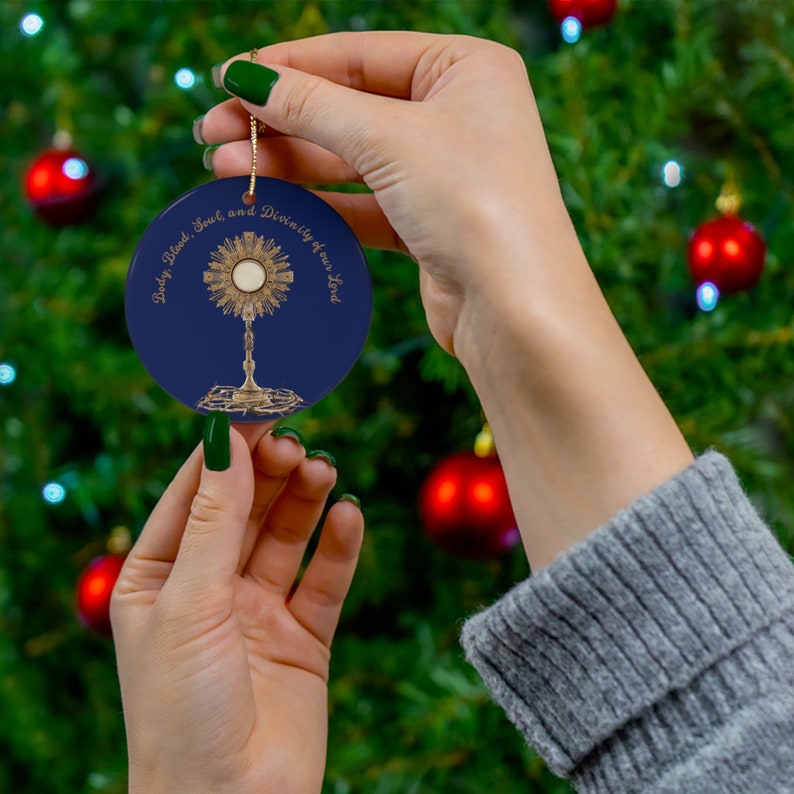 Eucharist Christmas Ornament, Traditional Catholic Ornament, Catholic