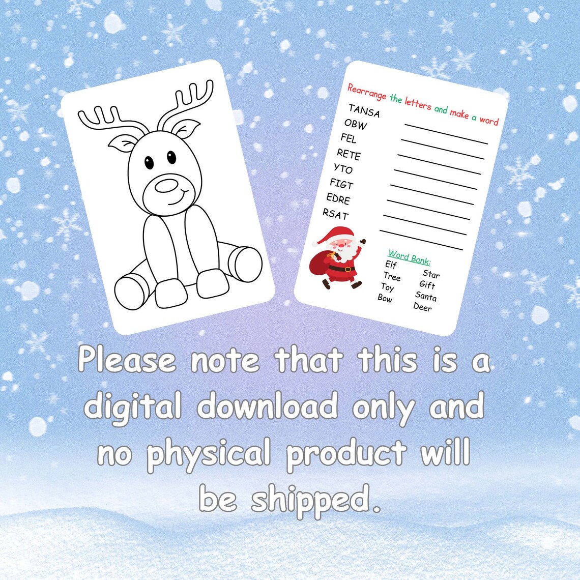 Printable Christmas Activity Book Filled With A Variety of - Etsy