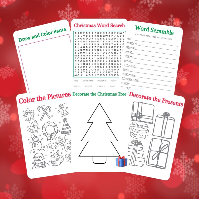Printable Christmas Activity Book For Kids