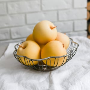 Vintage Silver-plate Scalloped Wire Fruit Basket | Mid Century Modern Wire Bread Bowl