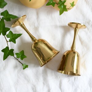 Vintage Brass Goblets by Genin-Trudeau Made in Canada | Brass Wine Cups Set of 2