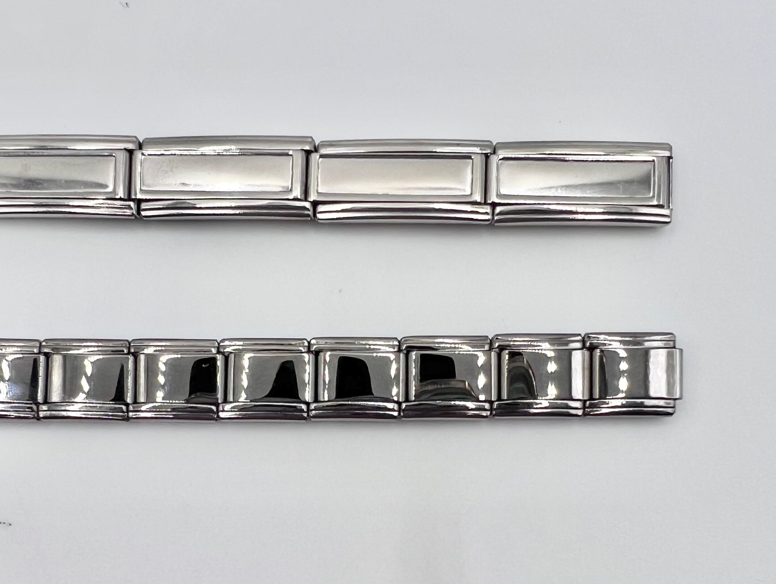 10pcs Plain Stainless Steel Italian Charm Bracelet Charms Fit DIY Jewelry  LSIT000