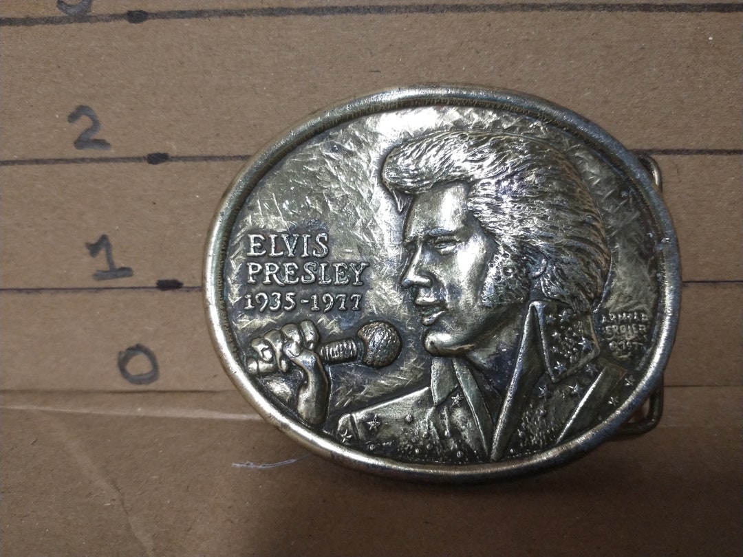 Brass Elvis Presley First Edition Commemorative Memorial Belt Buckle - Etsy
