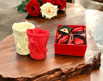 Gift set of Candles and Chocolates - Valentine's Day