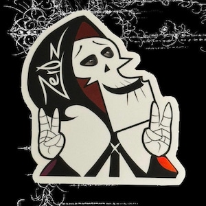 Pegatina de Grim Billy y Mandy Zer0z