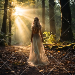 Beautiful Green Summer Forest, Spring Digital Background, Woodland Digital Backdrop, Sunset Digital Composite, Spring Digital Nature Path,