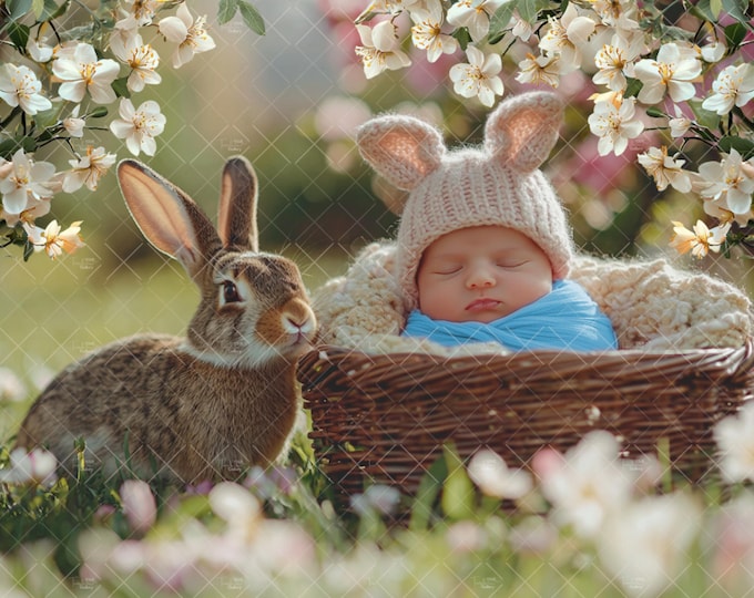 Aperturee Spring Colorful Floral Baby In Bloom Rectangle Backdrop