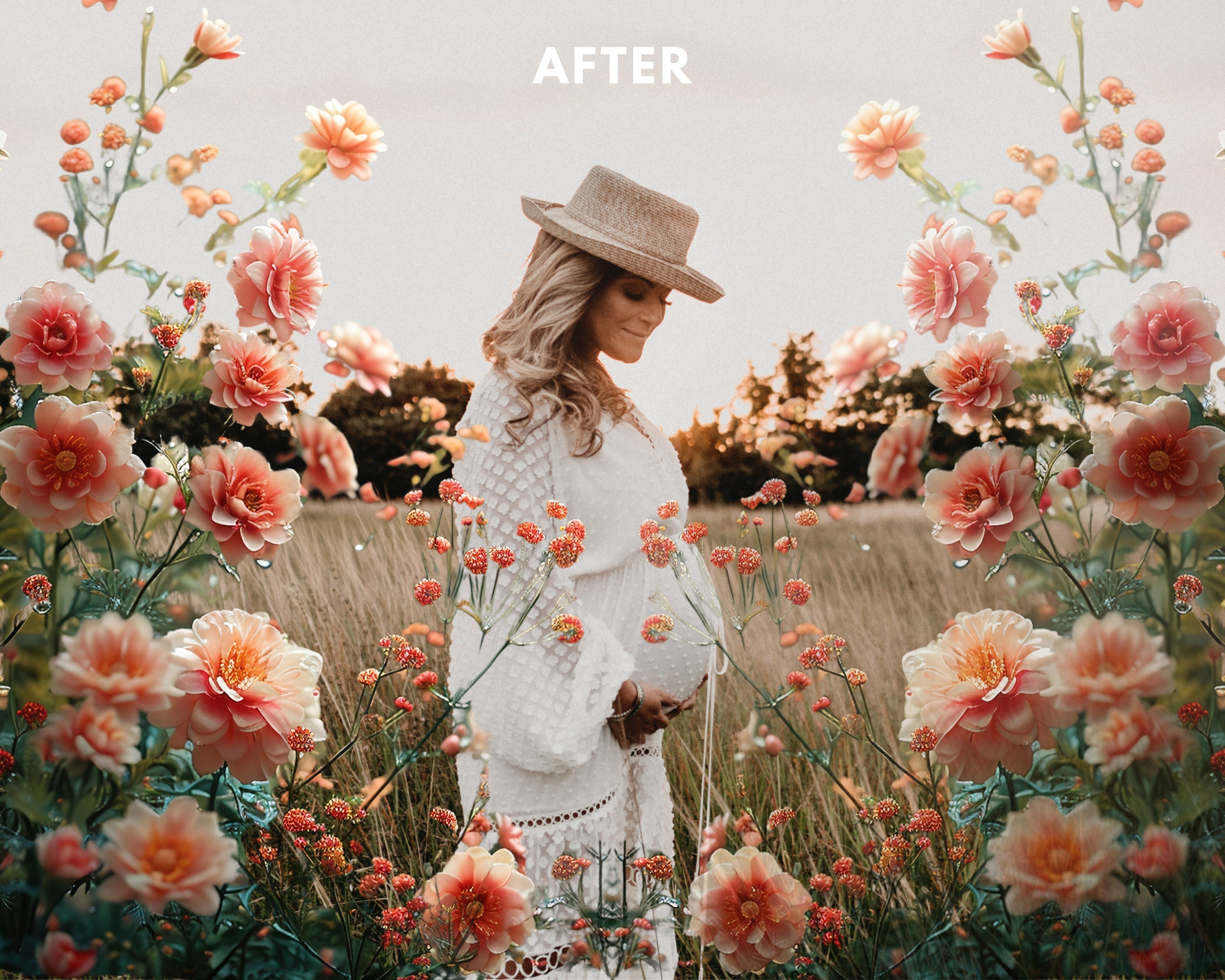 13 Flower Digital Overlays, Overlay Photoshop Composite, Spring Photo ...