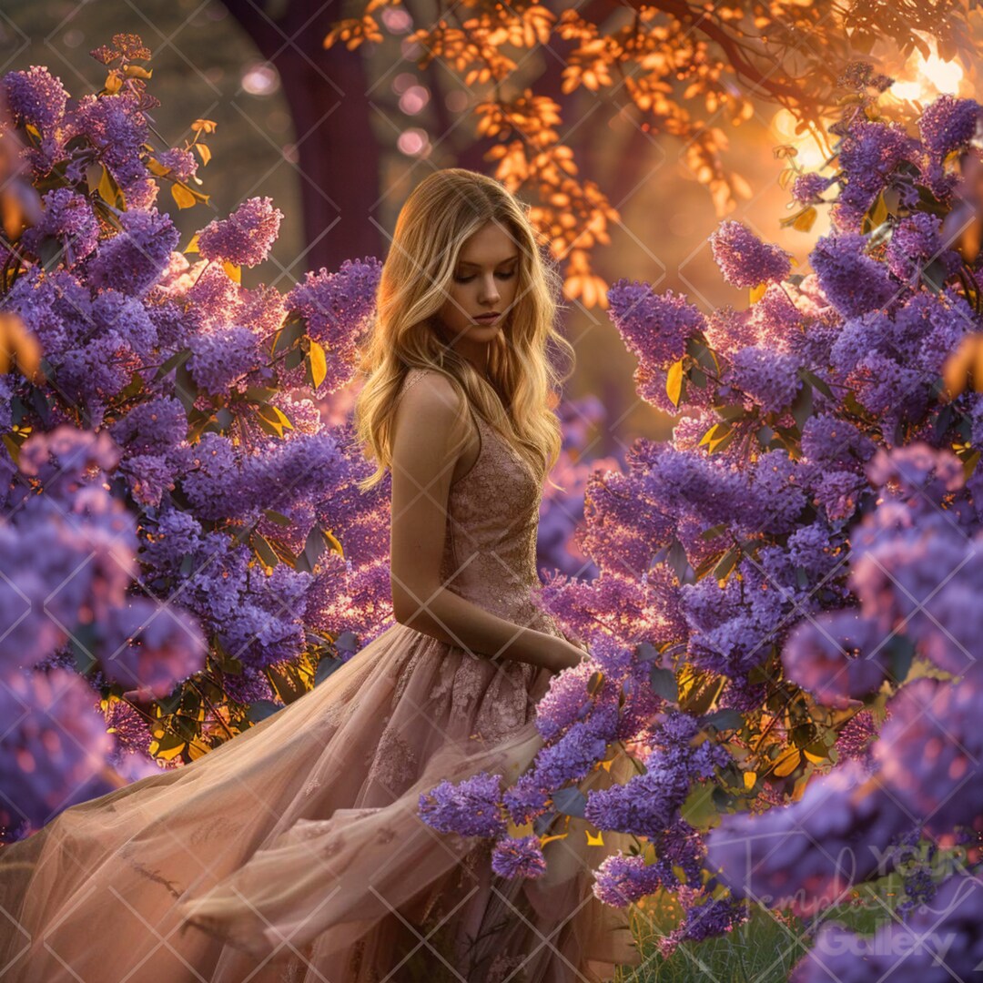 Lilac Flower Photo Overlays, Blooming Branch Backdround, Spring Blooms ...