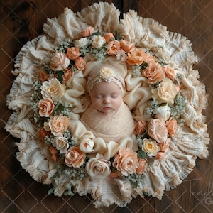 Newborn digital backdrop, Newborn Overlay Backdrop, Add baby face Digital Photo Prop Composite, Face insert, PNG Newborn Photography,