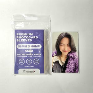 Capas para cartões PREMIUM PHOTOCARD [58 MM X 88 MM] [Slim Fit] [PVC e sem ácido] [Para cartões fotográficos Kpop] [Proteja sua coleção]