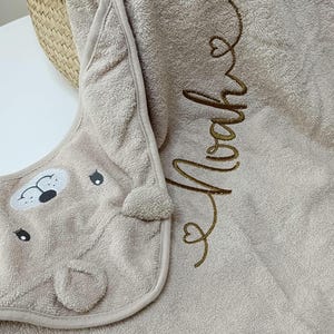 Toalla de bebé personalizada / Toalla con capucha personalizada para bebé, nombre del bebé bordado, batas de baño, regalo bordado para bebé, regalo para bebé niño