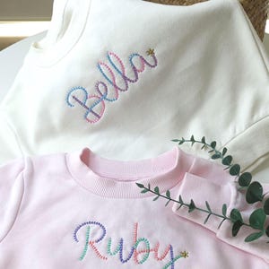 Personalised kids Jumper, Embroidered Baby Sweatshirt, Toddler Name Sweater, Personalised Baby Gift, Custom Name Jumper, Gift for Girls