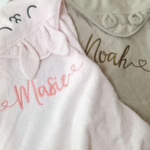 Toalla de bebé personalizada / Toalla con capucha para bebé personalizada, regalo con nombre para bebé, batas de baño, regalo para bebé bordado, regalo con nombre para recién nacido