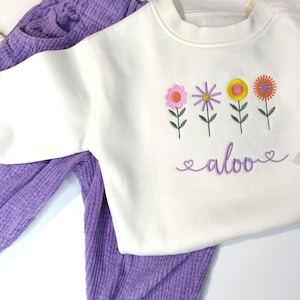 Embroidered Name Sweater, Custom Name Jumper, Toddler Sweater Name, Embroidered Sweater Baby, Girls Name Sweater, Embroidered Baby Gift