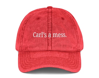 Carls A Mess Embroidered Hat | Bravo Inspired Corduroy Cap | Funny Reality TV Dad Hat | Trendy Aesthetic Gift