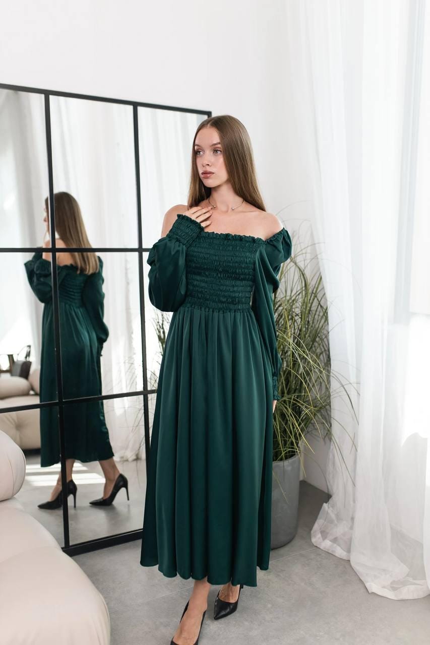 dark green smock dress Silk Baby Girl Little Me quinceanera dresses 2022 Satin bridesmaid dresses date nights Core Colors:Cream