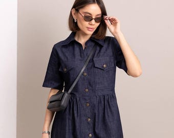 cos denim shirt dress COS Mini denim Shirt dress Size 8